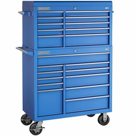 CHAMPION TOOL STORAGE CTS FM Pro Series 20'' x 41'' Blue 21-Drawer Top Chest / Mobile Storage Cabinet FMP4121RC-BL 5734121RCBL